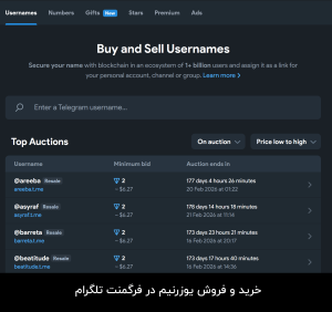 خرید و فروش آیدی یا یوزرنیم در تلگرام